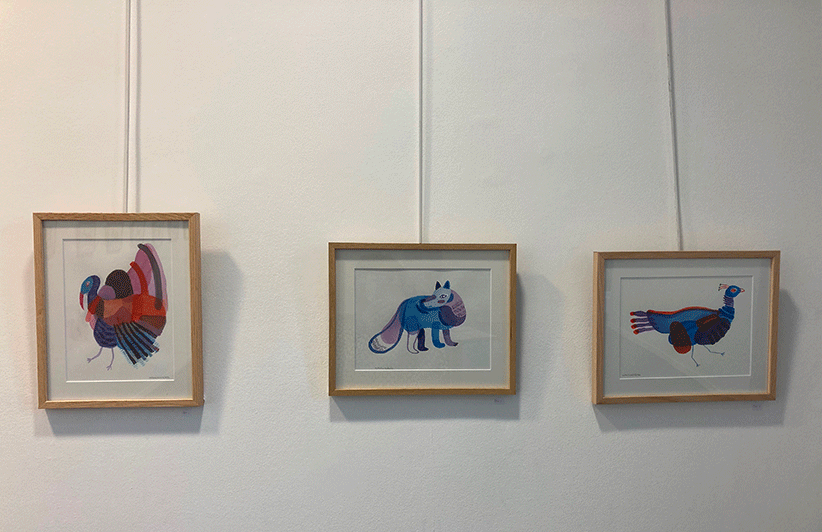 Exposition animaux-totems à la galerie du Chevalet à Noyon